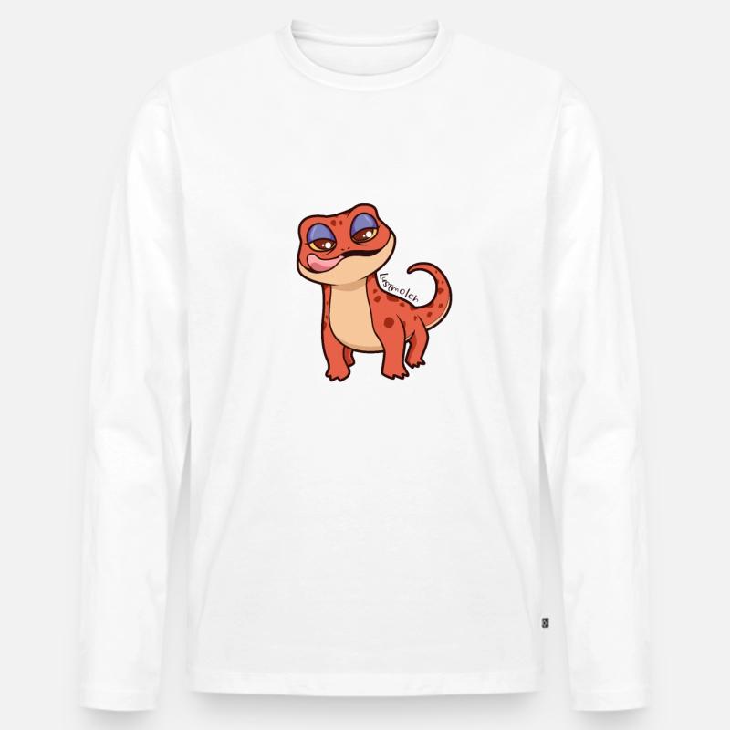 Lustmolch - Männer Premium Bio Langarmshirt - Weiß