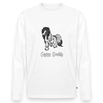 Amoureux des chevaux - Gypsy Daddy - T-shirt manches longues Premium bio Homme - blanc - Devant - Nico (187cm)