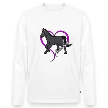 Amoureux des chevaux - Hanovriens - T-shirt manches longues Premium bio Homme - blanc - Devant - Nico (187cm)