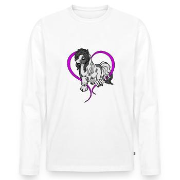 Horse lovers - Tinker - Men's Premium Organic Long Sleeve Shirt - white - Front - Nico (187cm)