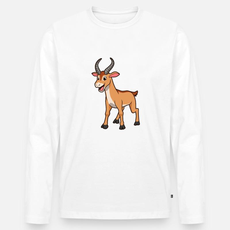 Kawaii Impala - Männer Premium Bio Langarmshirt - Weiß