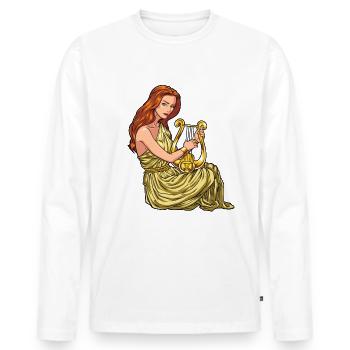 Greek poet Sappho - Men's Premium Organic Long Sleeve Shirt - white - Front - Nico (187cm)