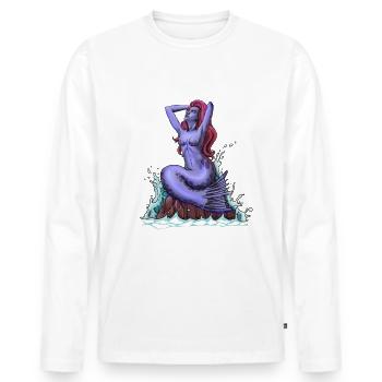 Scottish Mythology - Selkie - Men's Premium Organic Long Sleeve Shirt - white - Front - Nico (187cm)