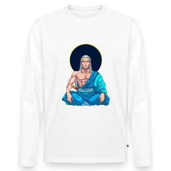 Le dieu japonais Tsukuyomi - T-shirt manches longues Premium bio Homme - blanc - Devant - Nico (187cm)
