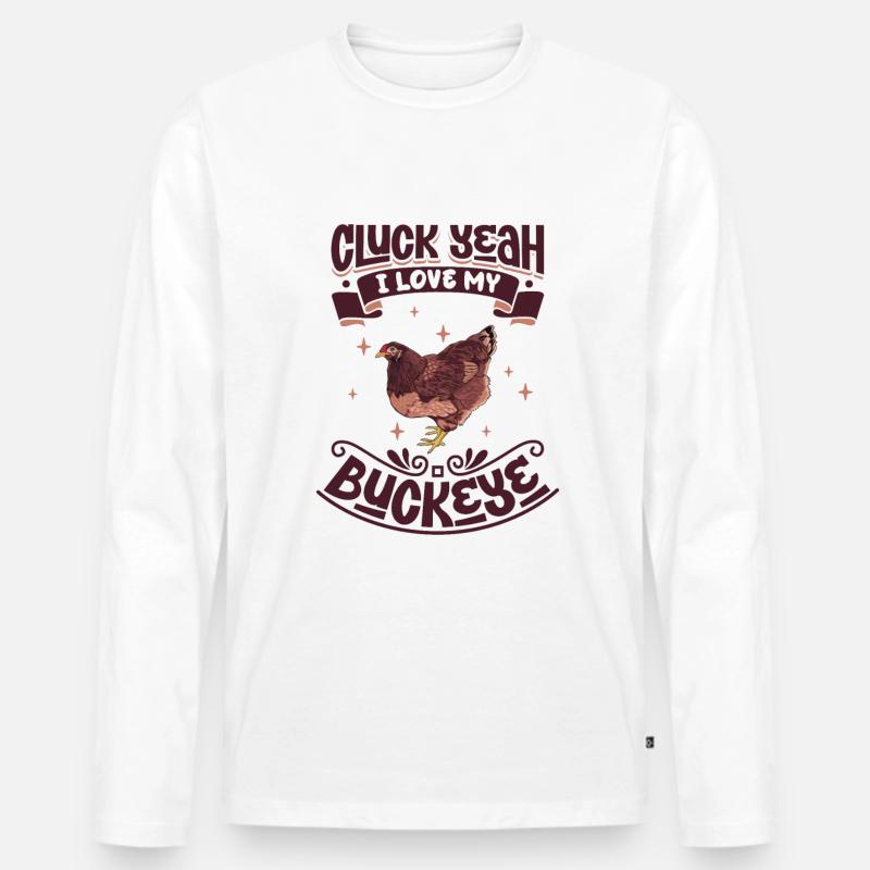 Ich liebe mein Buckeye - Männer Premium Bio Langarmshirt - Weiß