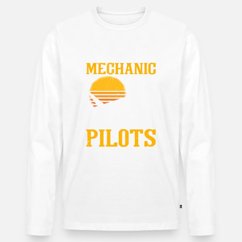 Fluggerätemechaniker Piloten Helden - Männer Premium Bio Langarmshirt - undefined