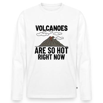 Geologist Volcano Geology Rock Hunter Rock Hunting - Men's Premium Organic Long Sleeve Shirt - white - Front - Nico (187cm)