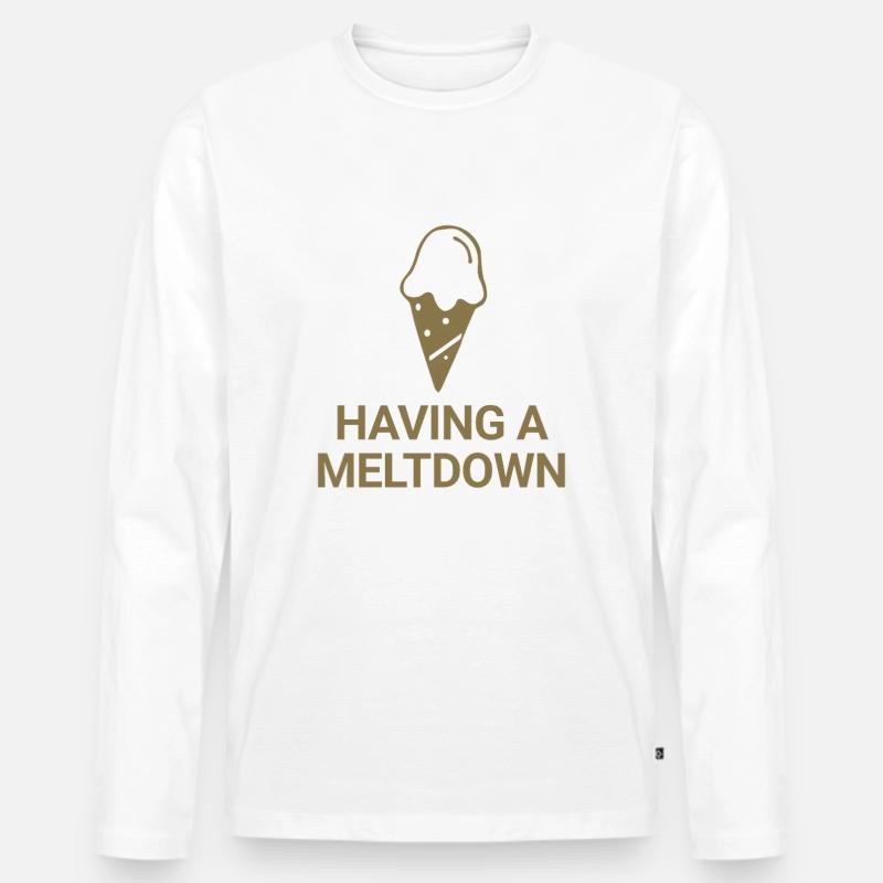 Having a meltdown - Männer Premium Bio Langarmshirt - Weiß