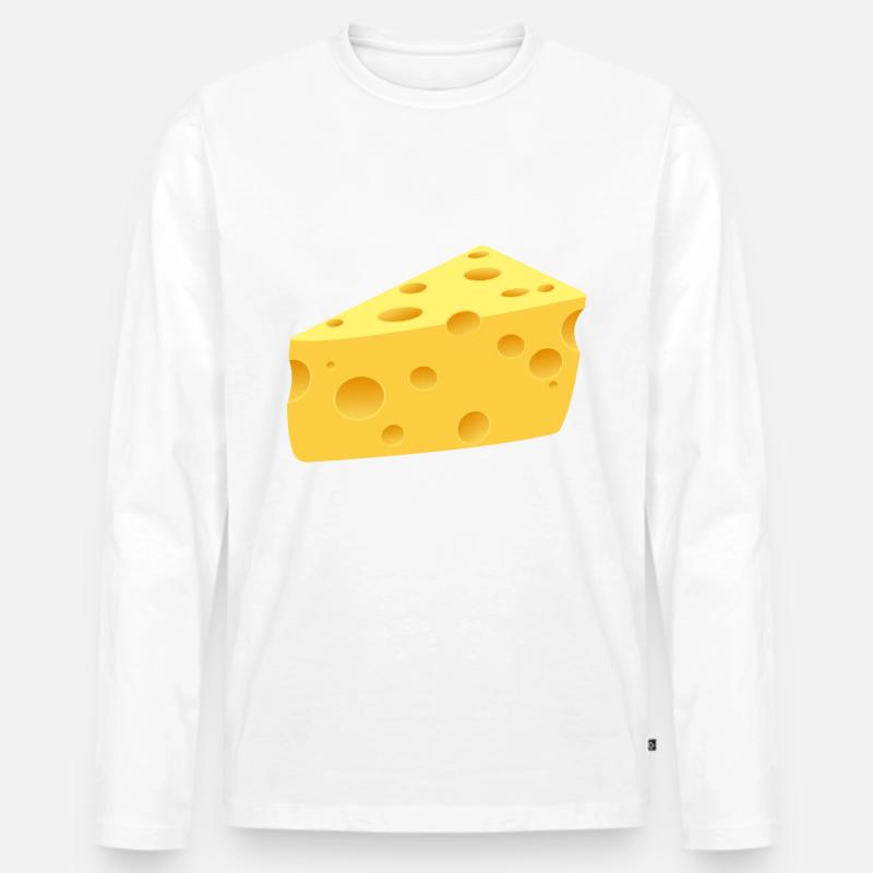 KÄSE COMIC STYLE - Männer Premium Bio Langarmshirt - Weiß