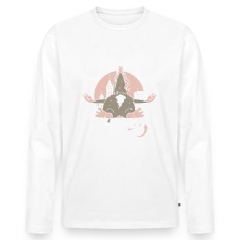 Opossum opossum animal - T-shirt manches longues Premium bio Homme - blanc - Devant - Nico (187cm)