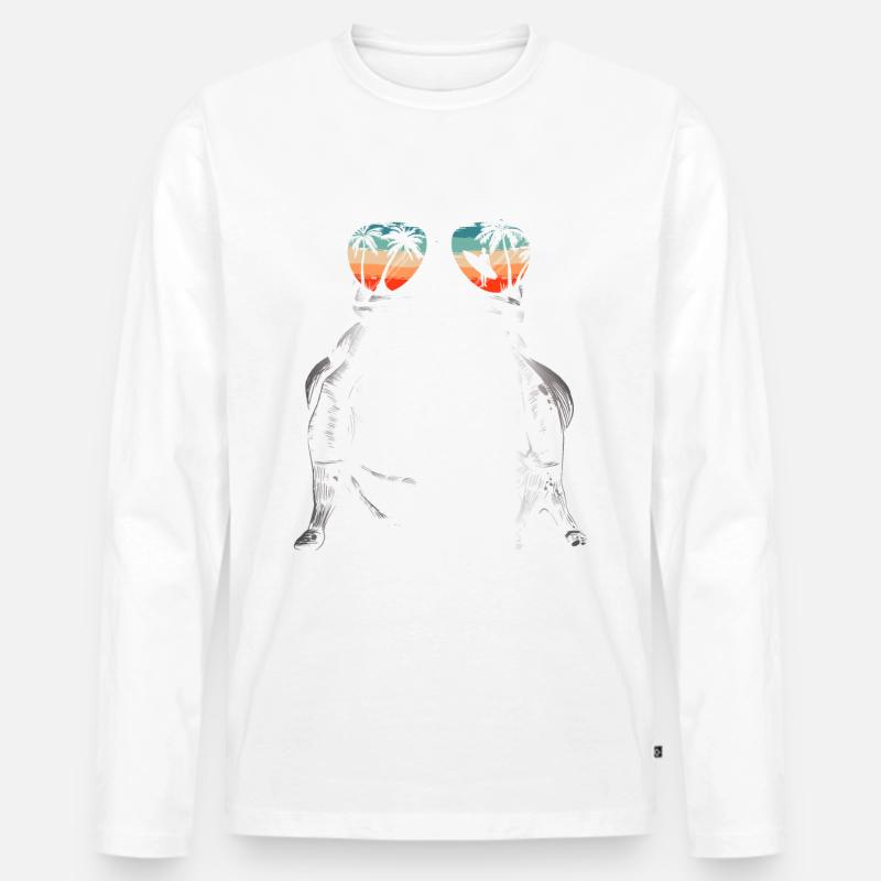 Frog Toad - Men's Premium Organic Long Sleeve Shirt - white