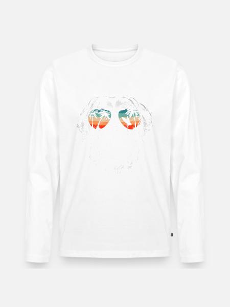 Labrador dog - Men's Premium Organic Long Sleeve Shirt - white