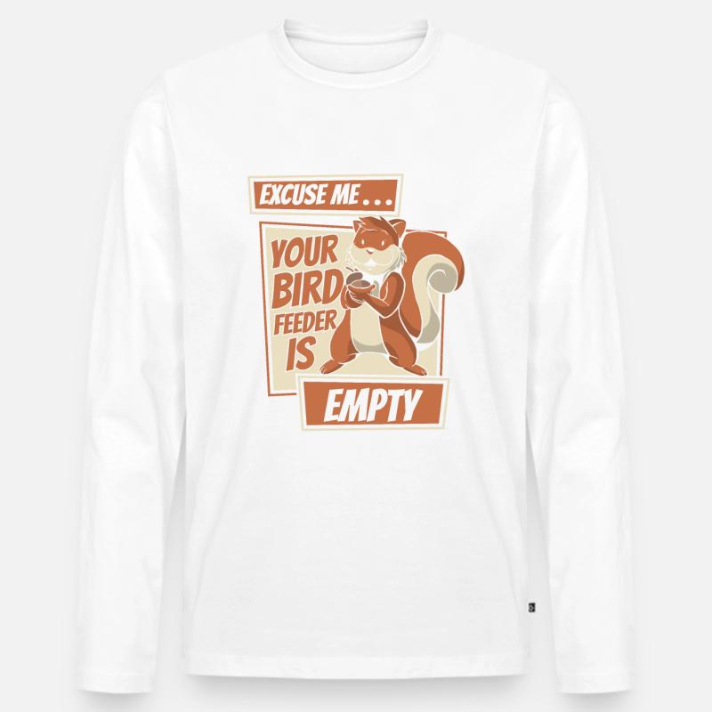 Eichhörnchen Tier - Männer Premium Bio Langarmshirt - Weiß