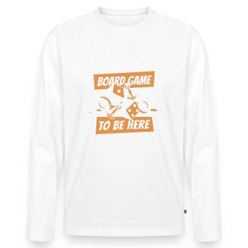 Board Game Board Games Board Games - Men's Premium Organic Long Sleeve Shirt - white - Front - Nico (187cm)