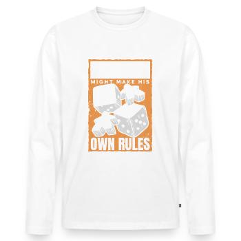 Board Game Board Games Board Games - Men's Premium Organic Long Sleeve Shirt - white - Front - Nico (187cm)