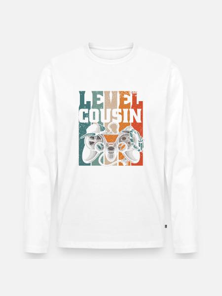 Cousins Cousin Familie - Männer Premium Bio Langarmshirt - Weiß