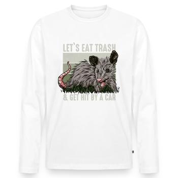 Opossum opossum animal - T-shirt manches longues Premium bio Homme - blanc - Devant - Nico (187cm)