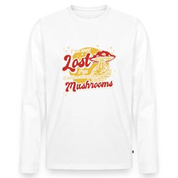 Champignons Champignons Champignon Champignon - T-shirt manches longues Premium bio Homme - blanc - Devant - Nico (187cm)