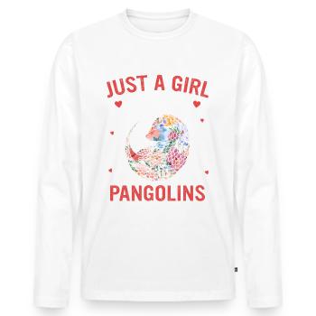 Pangolin Tier Pangoline vom Aussterben bedrohte Ar - Männer Premium Bio Langarmshirt - Weiß - Vorne - Nico (187cm)