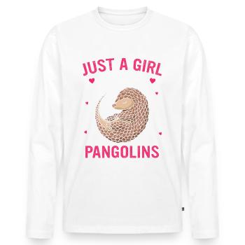 Pangolin Tier Pangoline vom Aussterben bedrohte Ar - Männer Premium Bio Langarmshirt - Weiß - Vorne - Nico (187cm)