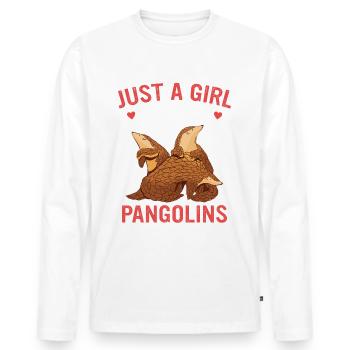 Pangolin Tier Pangoline vom Aussterben bedrohte Ar - Männer Premium Bio Langarmshirt - Weiß - Vorne - Nico (187cm)