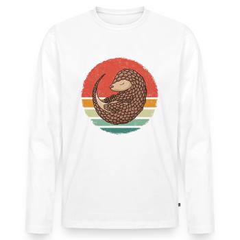 Pangolin Animal Pangolins Endangered Ar - Men's Premium Organic Long Sleeve Shirt - white - Front - Nico (187cm)