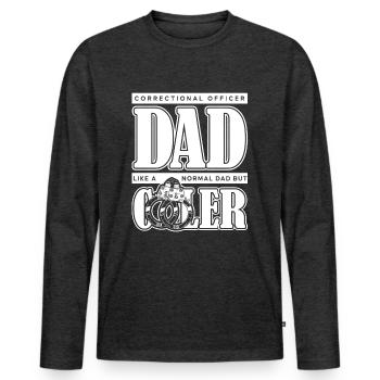 Justizvollzugsbeamter Wärter Vollzugsbeamter - Männer Premium Bio Langarmshirt - Anthrazit meliert - Vorne - Nico (187cm)