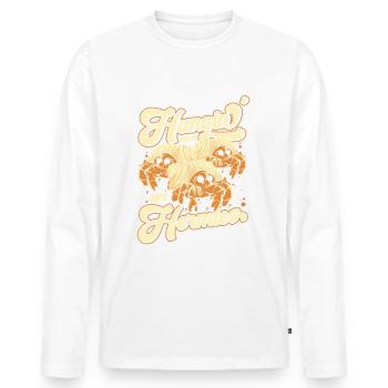 Crabe Ermite Crabe Crabe - T-shirt manches longues Premium bio Homme - blanc - Devant - Nico (187cm)