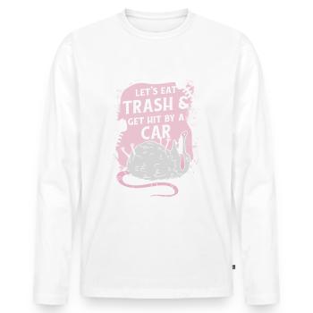 Opossum opossum animal - T-shirt manches longues Premium bio Homme - blanc - Devant - Nico (187cm)
