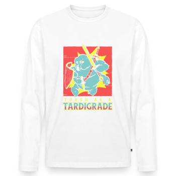 Tardigrade - T-shirt manches longues Premium bio Homme - blanc - Devant - Nico (187cm)