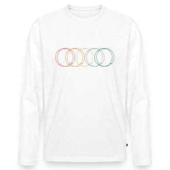 Rhönrad Gymnastics Wheel Wheel - Men's Premium Organic Long Sleeve Shirt - white - Front - Nico (187cm)