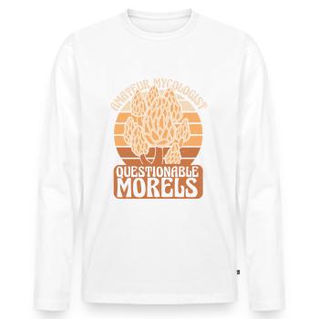 Mushroom Mushrooms Funghi Mushroom - Men's Premium Organic Long Sleeve Shirt - white - Front - Nico (187cm)