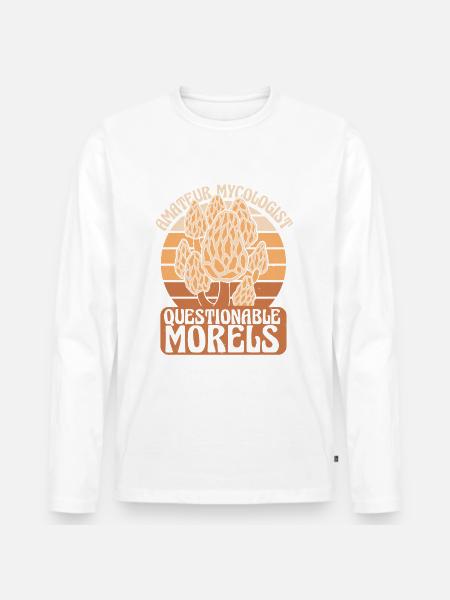 Champignons Champignons Champignon Champignon - T-shirt manches longues Premium bio Homme - blanc