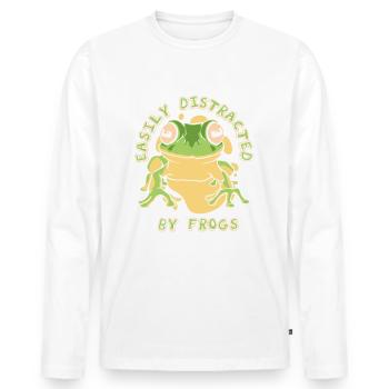 Frog Toad - Men's Premium Organic Long Sleeve Shirt - white - Front - Nico (187cm)