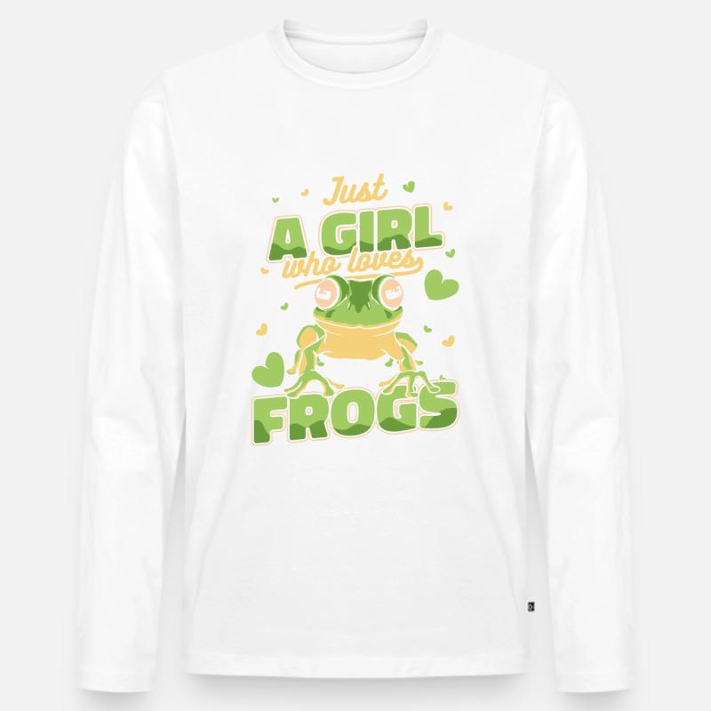 Frog Toad - Men's Premium Organic Long Sleeve Shirt - white