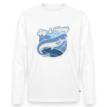 Catfish Catfish Fishing - Men's Premium Organic Long Sleeve Shirt - white - Front - Nico (187cm)