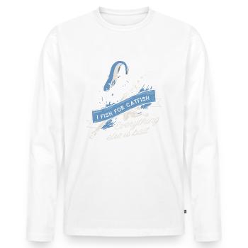 Catfish Catfish Fishing - Men's Premium Organic Long Sleeve Shirt - white - Front - Nico (187cm)