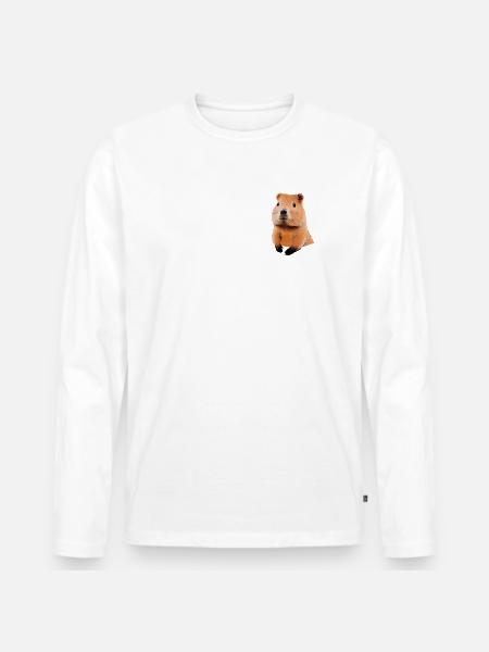 Capybara Wasserschwein Capybaras - Men's Premium Organic Long Sleeve Shirt - white