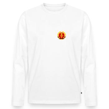 Allemagne de l’Est Ossi de l’Est RDA Patrie Bloc de l’Est - T-shirt manches longues Premium bio Homme - blanc - Devant - Nico (187cm)