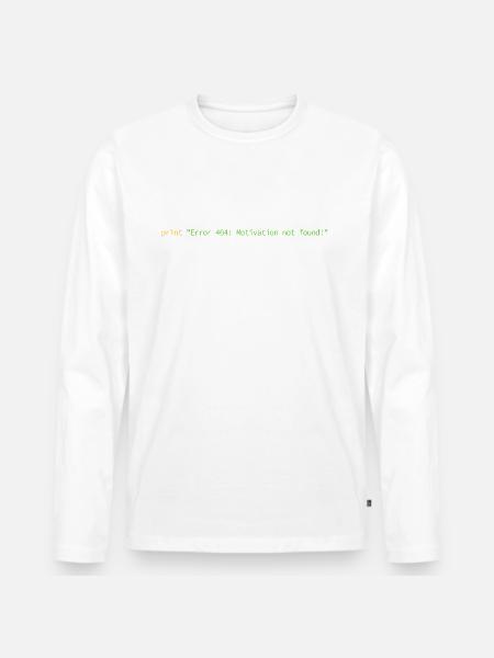 Programmierer Informatiker Nerd Softwareingenieur - Männer Premium Bio Langarmshirt - Weiß
