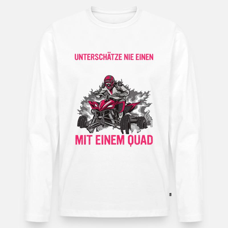 Quad Quadfahrer ATV Quad - Männer Premium Bio Langarmshirt - Weiß