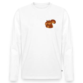 Squirrel Tree Squirrel - Men's Premium Organic Long Sleeve Shirt - white - Front - Nico (187cm)