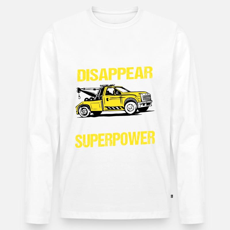 Abschleppwagen Truck Abschlepper - Männer Premium Bio Langarmshirt - Weiß