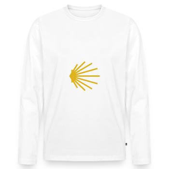 Ich brauche keine Therapie ich muss nur Pilgern - Männer Premium Bio Langarmshirt - Weiß - Vorne - Nico (187cm)