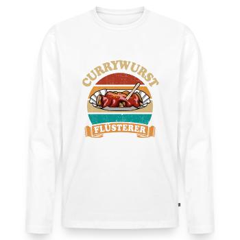 Currywurst Flüsterer - Männer Premium Bio Langarmshirt - Weiß - Vorne - Nico (187cm)