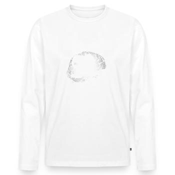 Der Arzt sagt es ist unheilbar - Wein - Männer Premium Bio Langarmshirt - Weiß - Vorne - Nico (187cm)