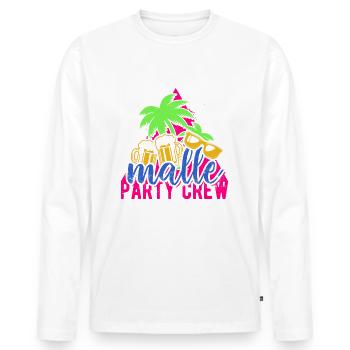 Party Crew Malle Palmen Saufen Sonne Mallorca - Männer Premium Bio Langarmshirt - Weiß - Vorne - Nico (187cm)