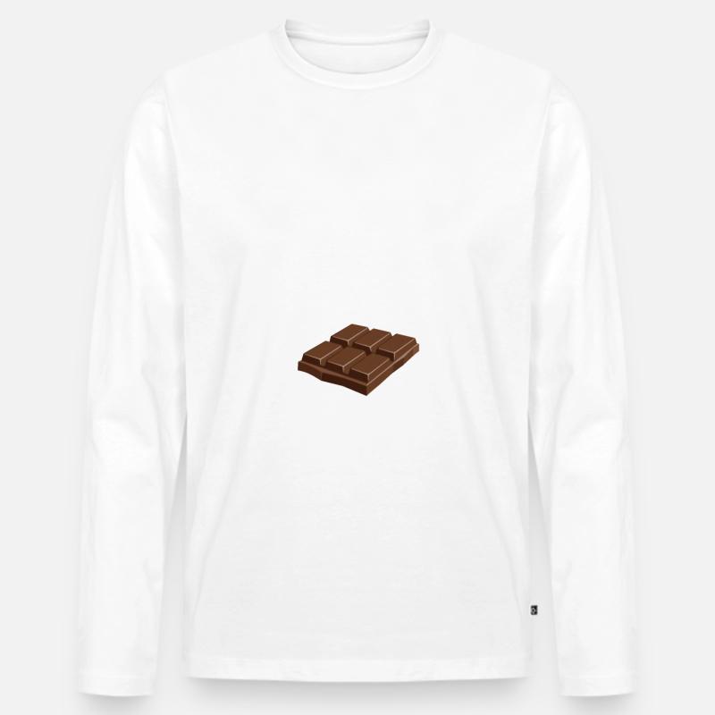 Backgammon löst meine Probleme - Schoko Spruch - Männer Premium Bio Langarmshirt - Weiß