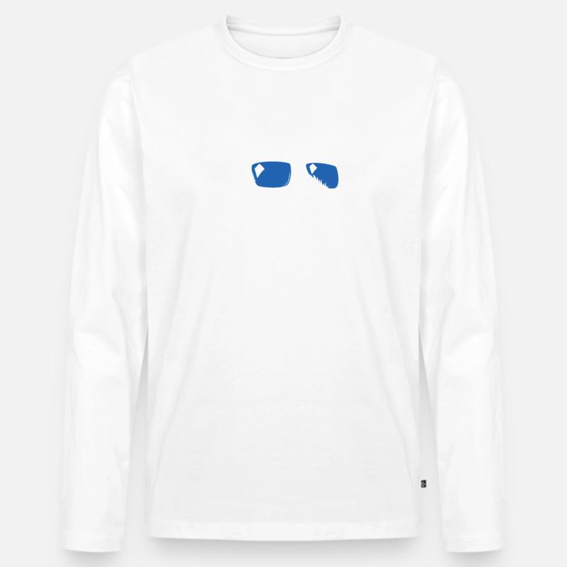 Cooles Capybara - Zeichnung Silhouette - Männer Premium Bio Langarmshirt - Weiß