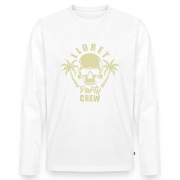 Lloret Party Crew - ça s’intensifie de toute façon - T-shirt manches longues Premium bio Homme - blanc - Devant - Nico (187cm)